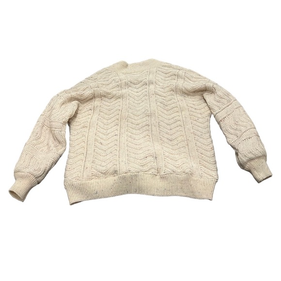 Tundra beige colourful speckled wool button up THICK cardigan - Picture 2 of 13